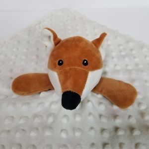 Boritar Fox Lovey Cream Orange Minky Dot Security Blanket Baby Plush Double Side